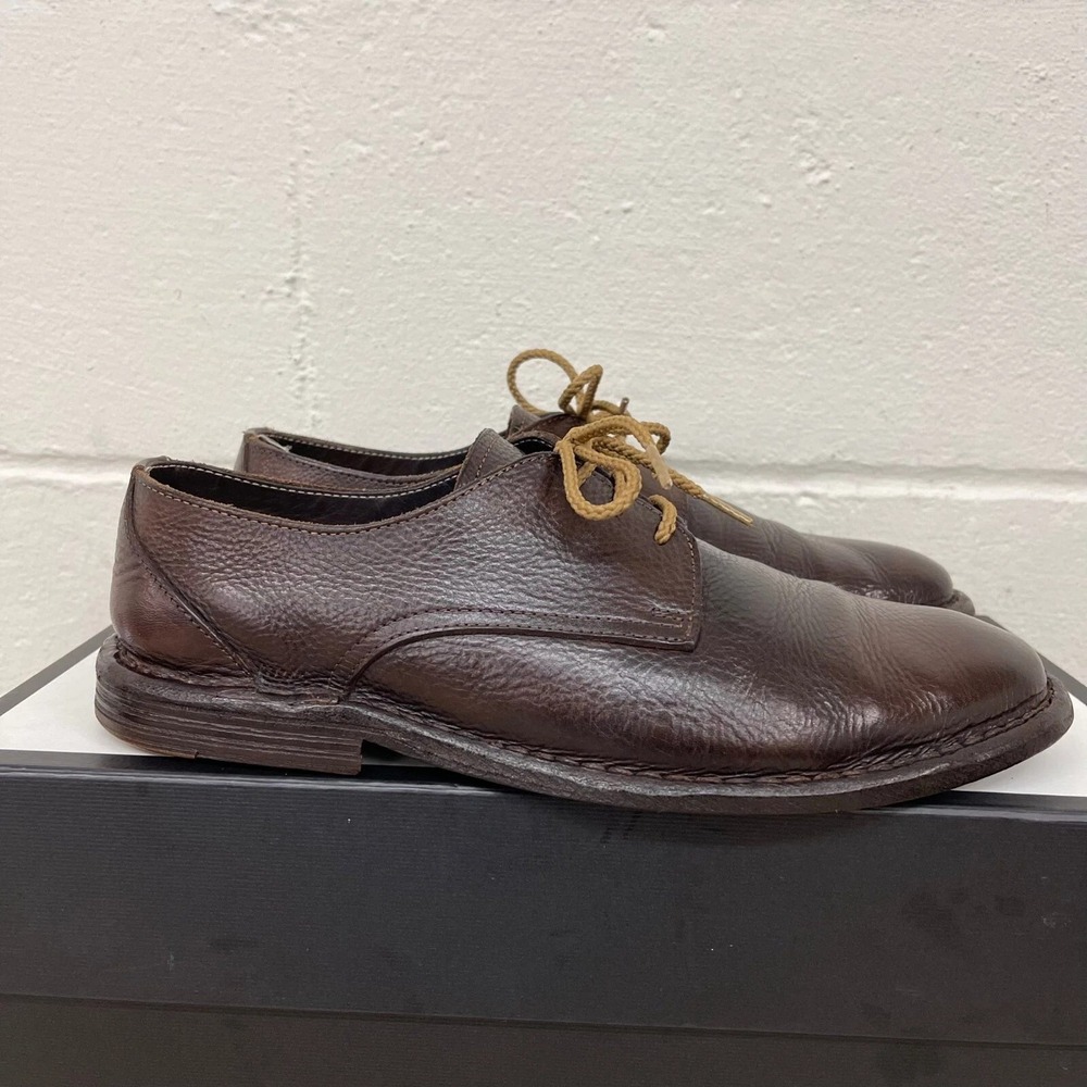 Moma Men's Brown Leather Oxford Dress Shoes Lace up Sz 40 EU/7 US‎ Made In Italy